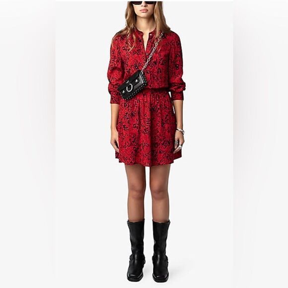 Zadig & Voltaire - Red Remus Guitar Red Midi Dress - Large NWT - Picture 9 of 10
